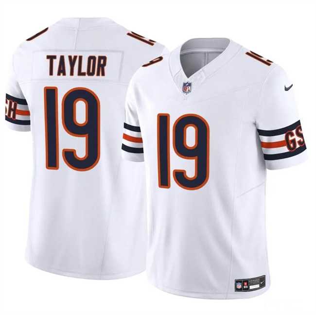 Men & Women & Youth Chicago Bears #19 Tory Taylor White 2023 F.U.S.E. Vapor Football Stitched Jersey,We sell and wholesale Men & Women & Youth Chicago Bears #19 Tory Taylor White 2023 F.U.S.E. Vapor Football Stitched Jersey on line form chian!